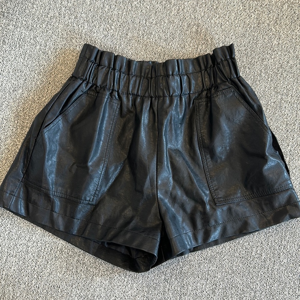 Amazon faux leather shorts